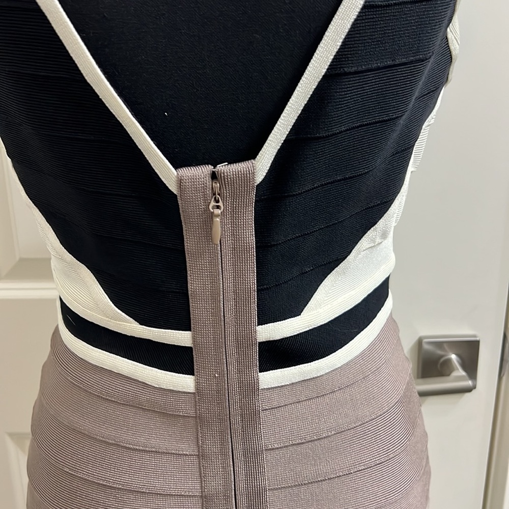 Like New Herve Leger Colorblock Dress - Picture 6 of 9